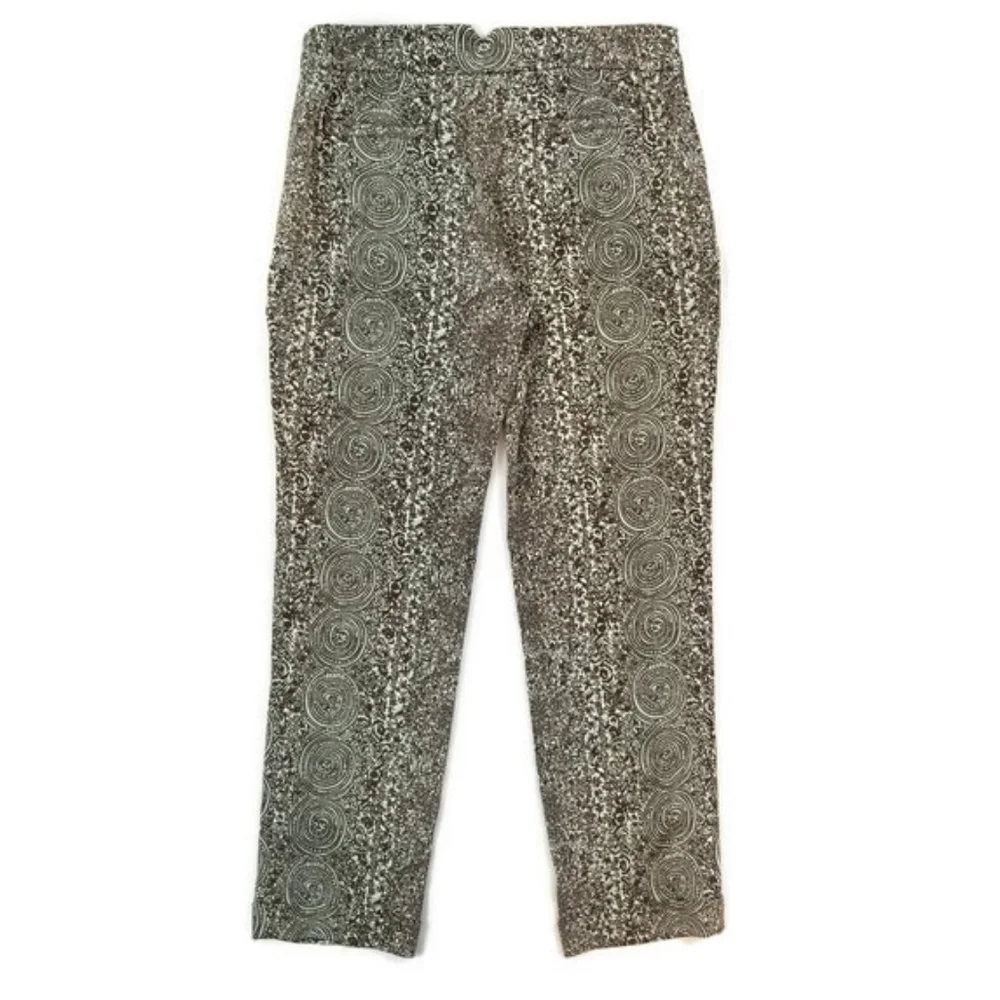 Tory Burch Patterned Cuffed Ankle Pants